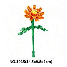 Multi-Style Building Block Flower Bouquet Assembly Toy DIY Eternal Flower Artificial Floral Decor Handmade Gift - Multicolor - View 12
