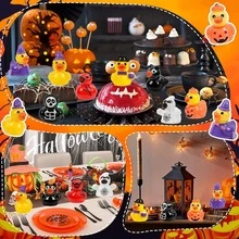 Halloween Creative Demon Ghost Duck Pumpkin Duckling DIY Micro Landscape Resin Ornament Accessories - Multicolor - View 6