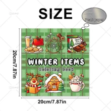 1pc Winter Festive Items Adult Coloring Book, Cozy Holiday Patterns With Reindeer, Gingerbread House, Hot Cocoa & Winter Treats, Stress Relief Relaxing Art Activity Book, 120g Thick Paper, Ideal Holiday & Christmas Gift For Relaxation & Mindfulness - Cozy Christmas - View 5