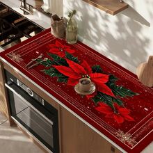 1pc Dish Drying Mat, Coffee Machine Mat, Christmas Red Plaid Coaster, High Absorbency Quick Drying Mat, Suitable For Kitchen Table, Bar Counter Decoration And Protection, Christmas Atmosphere Desktop Protector, Multi-Purpose Drying Mat, Home Gift, Desktop Decoration, Holiday Room Decor - XYLSD-979 - View 7