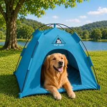 Portable Pet Tent With Soft Thick Padded Mat, Foldable Cat And Dog Indoor/Outdoor Resting Tent, Lightweight Breathable Pet Camping Bed - Multicolor - View 4