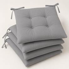 4 Packs Pofidik Chair Seat Cushions, 40*40 Cm – Extra Soft & Comfortable In Der Turkei - Grey - View 2