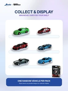 Jada Fast & Furious Nano Mini Car 隨機款式 彩色口袋尺寸電影車收藏品 迷你桌面展示模型 街頭風格收藏 - 彩色 - 查看 6