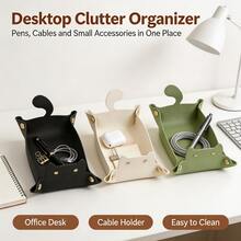 Cat-Shaped Desktop Storage Tray, Office Desk Storage Box, Folding Jewelry, Stationery, Key Storage Tray, Home Desktop Decoration, Suitable For Desktop, Bedroom, Car Storage, And Other Small Items. A Must-Have Cute Storage Tray For Every Household. - Multicolor - View 2