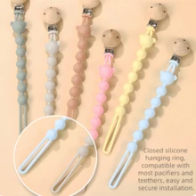 1pc Bear Shaped Pacifier Clip, Children's Gift, Anti-Drop Strap, Essential For Newborn Baby Girls, Baby Shower Gift, Beautiful Design - Multicolor - View 5