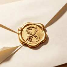 25 PCS 3D Embossed Iris Flower & Letter S Pattern Wax Seal Stickers, Self-Adhesive Wax Seals For Wedding Invitations, Envelopes, Gift Wrapping, Christmas Cards & Scrapbooking - Letter S - View 5