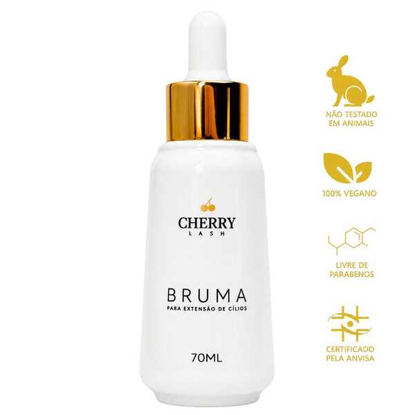 Bruma Cherry Lash 70ml Para Extensão de Cílios Alongamento Extensao de Cilios Retenção Volume Russo