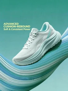 LI-NING YUEYING 6 Sepatu Lari Wanita dengan Bantalan Pelindung untuk Jalan Jauh dan Latihan Intensitas Rendah ARHV016 - Putih/Perak - View 2