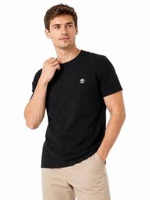 Timberland New Men's Outdoor Running Sports Top, Breathable Casual Crew Neck Short Sleeve Shirt - Black - View 4