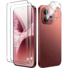 مجموعة 4 قطع متوافقة مع Vivo V70/V70 Elite/ Lite/V50/V50 Lite/X300/X300 Pro/X200/X200 Pro/X200FE/ 15، 2 قطعة واقي شاشة الهاتف + 2 قطعة واقي عدسة الكاميرا، حماية الجهاز، تصميم عصري، ملاءمة مثالية، زجاج متين، فيلم واقي عالي الجودة، واقي شاشة الهاتف، واقي زجاج مقسى، إكسسوارات الهاتف، مجموعة الهاتف، تصميم نحيف، فيلم واقي للهاتف الذكي - شفاف - مشاهدة 24