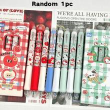 8pcs/Set Red Apple & Puppy Soft Grip Retractable Erasable Gel Pen Set, Compact Portable Design, Built-In Eraser, Exquisite Gel Pens, Blue Ink, Smooth Writing, Back To School, School & Office Supplies, Birthday Gift - Multicolor - View 10