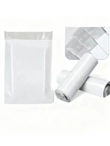 Packaging Bags, Self-Sealing Courier Bags, Shipping Envelopes, Multi-Size Waterproof Mailing Envelopes - Thickened Plastic Packaging Bags, Leakproof & Tear-Resistant, Multi-Purpose Easy Packaging Bags, Suitable For Office, Clothing Packaging Backside - Pure White - View 9