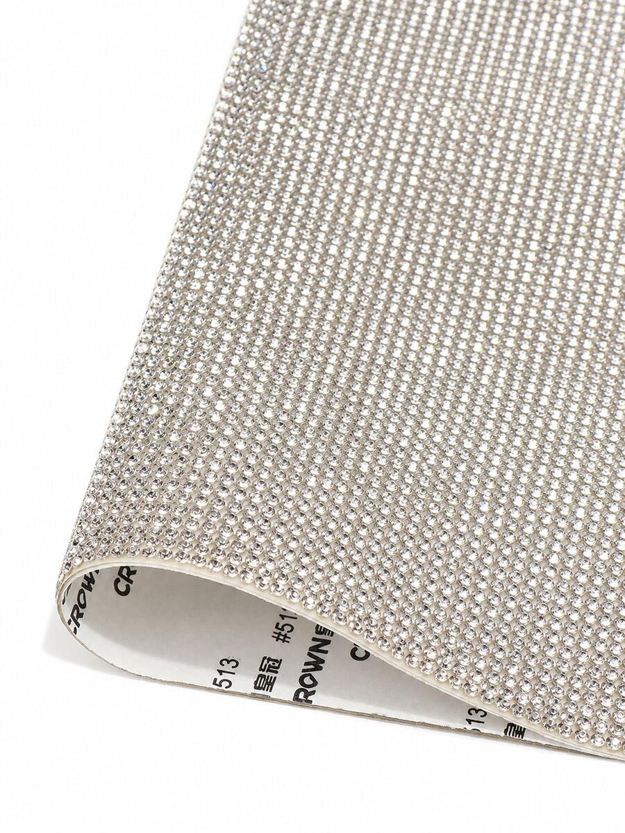 1pc Sequin Rhinestone Sticker, DIY Car Furniture, Water Cup, Photo Frame Decoration Sticker, Self-Adhesive Shiny Crystal Gem Sticker, 9.37*12 Inches (White) - Multiple Styles - View 1
