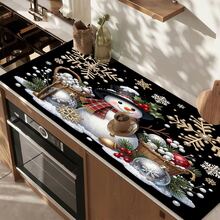 1pc Christmas Snowman Table Mat, Dish Drying Mat, Coffee Machine Mat, Absorbent Quick-Drying, Non-Damaging To Tabletop, Suitable For Holiday Dining Table, Kitchen Countertop, Christmas Atmosphere, Multi-Purpose Drying Mat, Home Gift, Tabletop Decoration - XYLSD-971 - View 7