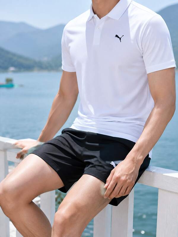 Puma Men's Sports Polo T-Shirt PERFORMANCE POLO 2026 Summer New Style Turn-Down Collar Casual Sports Short Sleeve Polo Shirt 528699-02