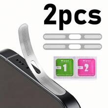 1 Set Metal Speaker Anti‑Dust Mesh For IPhone 16/17 Series, Adhesive Dust Net Stickers With Wet & Dry Cleaning Wipes, Phone Speaker Protection Accessories - Multicolor - View 12