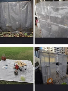 Waterproof Tarpaulin With Reinforced Fiber, Rain Shelter, Sun Shade, Winter Plant Insulation Cover, Greenhouse Plastic Film; Waterproof Tarpaulin, Dust-Proof, Rain-Proof, UV-Resistant Yard Cover; Suitable For Yard, Balcony, Porch, Flower Rack, Dog House, Camping Greenhouse And Various Outdoor Camping Sites; Waterproof Rain Cover, Rainproof Cloth, Rainproof Net, Transparent Material, Tear-Resistant, Dust-Proof And Waterproof Plastic Film. (Random Binding Stitching Color) - Multiple Styles - View 7