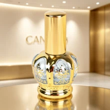 زجاجة عطر رذاذ قابلة لإعادة التعبئة بشكل تاج 15 مل، بخاخ عطر زجاجي فارغ بنقش ذهبي عتيق، مناسب للغرفة والاستخدام اليومي، حاوية زجاجية، سهلة التخزين، رذاذ عطر للنساء والرجال - متعدد الألوان - مشاهدة 6