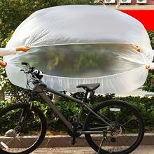 2pcs Road Bike Dedicated Protection, High Transparency Material Without Obscuring Aesthetics, Elastic Cuff Quick Wear, Compatible With Road Bike, Mountain Bike And Other Multiple Models, Portable Disposable Transparent Bicycle Cover, Mountain Road Bicycle Dustproof Waterproof Sunproof Rainproof Cover, Electric Bike Cover, Durable Bicycle Protection Cover, Sunshade - Clear - View 8
