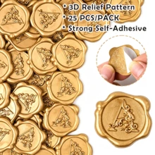 25入 3D浮雕鳶尾花字母A圖案蠟封貼紙，自黏式蠟封貼，適用於婚禮邀請函、信封、禮物包裝、聖誕卡與剪貼簿 - 字母 A - 查看 3