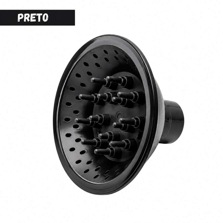 Difusor Cachos Universal Color Trissé Acessórios Para Secador Taiff Vários Modelos Cabelos Cacheados - Preto - Visão 1