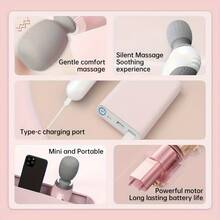 Portable Handheld Massager, USB Rechargeable Relaxation Massage Wand, Relieves Neck, Back And Waist, Muscle Relaxation And Fatigue Relief, Suitable For Office Workers And Busy Professionals, Great Gift For Holidays - Multicolor - View 5