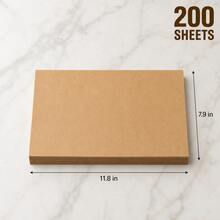 100 Sheets Thickened Baking Paper, 9x13 Inch And 12x16 Inch Oil-Proof Parchment Paper, Non-Stick Baking Paper, Suitable For Baking, Cooking, Freezing, Oven, Kitchen, Steamer, Freezer, Pastry - Brown - View 10