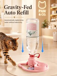 Automatic Pet Water Dispenser For Cats And Dogs, Gravity-Fed Waterer, No Electricity Required, No Filter Needed, Automatic Water Flow, Strong Suction Cup Anti-Slip Anti-Tip Water Bowl - Large Capacity - View 3