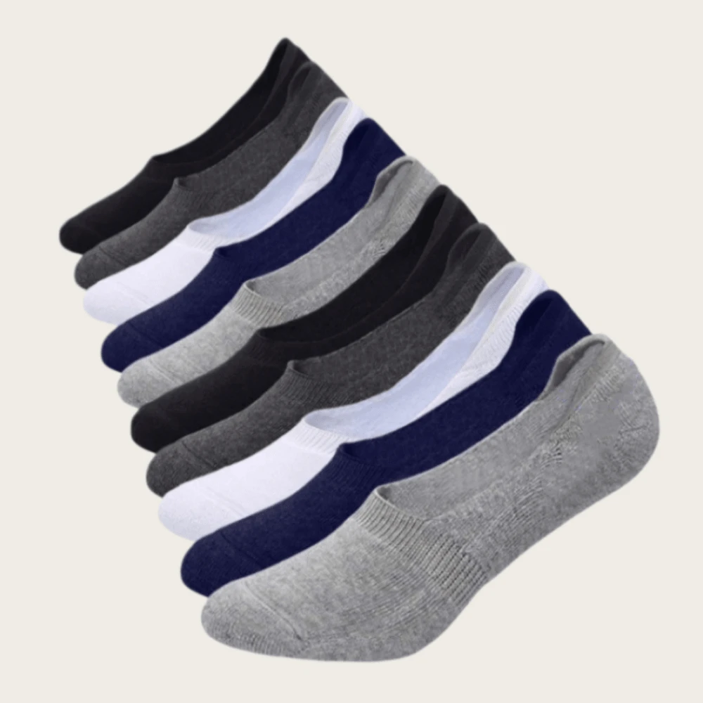 1/3/5 Pairs Men's Plus Size Low-Cut Invisible Socks, Short Boat Socks For Sports Or Casual Wear, Summer Casual Boat Socks (10/15) - Multicolor - View 1