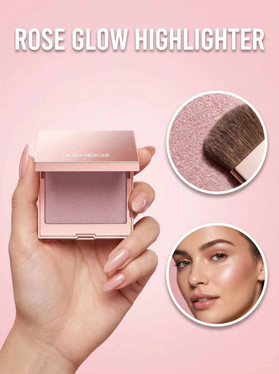 Laura Mercier بودرة إضاءة RoseGlow 6 جرام - توهج الورد - مشاهدة 1