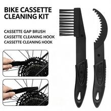 Cycling Maintenance Tool, Bicycle Cassette Cleaning Hook + Crevice Brush, Mountain Bike Gear Descaling Cleaning Set - Multicolor - View 6