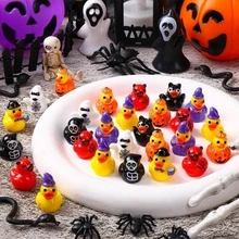 Halloween Creative Demon Ghost Duck Pumpkin Duckling DIY Micro Landscape Resin Ornament Accessories - Multicolor - View 3
