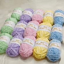 3 rollos de hilo de cuero sintético mate, adecuado para bufandas de ganchillo hechas a mano, muñecas y otros proyectos de tejido grueso DIY, elástico, con alta solidez del color y resistente a la decoloración - 3er Regimiento 0618 - Ver 9