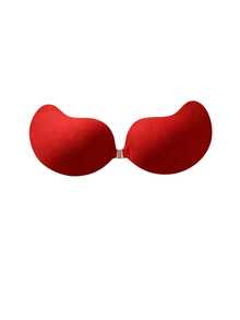 Bra Perekat Mangga dengan Penutup Depan, Bra Push-Up Tanpa Jahitan dan Tak Terlihat dengan Perekat untuk Pakaian Malam Tanpa Punggung - Merah - View 14