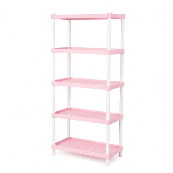 Estante Modular Rosa Bebê FLEXA 408 com 5 Prateleiras – Organizadora Multiuso