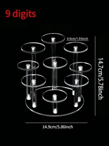 Multi-Purpose Acrylic Storage Display Rack, Suitable For Cosmetics, Antique Decor, Perfume And Jewelry, Multi-Layer Round Transparent Display Stand - Multicolor - View 10