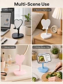 1/2pcs Foldable Portable Desktop Phone Stand, Phone Video/Live Streaming Stand, Easy Stand, Phone Holder, Gift, Giveaway, Fixed Stand, Adjustable Angle, Compact And Lightweight, Pocket-Sized, Suitable For All Smartphones And Tablets, Stable And Non-Slip, Space-Saving - A - View 5