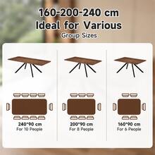 Expandable Dining Table And Chairs, Suitable For 6-10 People, With One Set Of Two Dining Chairs, Suitable For Dining Tables In Restaurants And Kitchens, As Well As Decorative Chairs In Kitchens And Living Rooms - Multicolor - View 3
