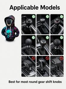 1 Buah Sarung Tuas Persneling Mobil Kreatif dengan Tudung, Pelindung Tuas Persneling Anti Keringat dengan Cetakan Lucu, Pelapis Lembut untuk Dekorasi Interior Mobil, Mudah Dipasang & Dicuci, Universal untuk Sebagian Besar Kendaraan - A - View 8