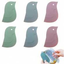 Raspador de silicona de una pieza suave para el hogar, raspador de limpieza multifunción, raspador de grasa de cocina, herramienta de limpieza de tabla de cortar, utensilio de cocina para hornear, color aleatorio - A - Ver 12