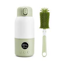 Portable Baby Bottle Warmer, Rechargeable Travel Bottle Warmer With Digital Temperature Display, 100W Fast Heating Formula Warmer, 316 Stainless Steel Inner Liner, Includes Silicone Bottle Brush Set - H102-b-h - View 11