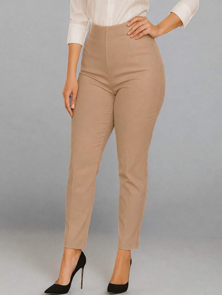 Women Pants - Camel - View 1