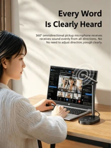 DHP-MC1 USB Desktop Condenser Microphone With Built-In Sound Card And Noise Reduction, Suitable For Desktop Computers, Live Streaming, Gaming, Online Meetings, And Online Courses. - View 2