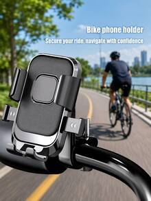Dudukan Ponsel Sepeda Motor Berputar 360°, Pengunci Sekali Klik, Dudukan Ponsel Sepeda Anti Guncang, Cocok untuk Stang 15-34mm, Dudukan Ponsel Sepeda Listrik dan Skuter Universal, Kompatibel dengan Smartphone 4,7-7,2 Inci - A - View 12