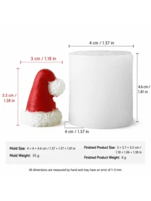 1pc Cute Christmas Parent-Child Bear Silicone Mold, Bear Shape Mold With Hat And Scarf, Suitable For Aromatherapy Candles, Handmade Soap, Plaster And Epoxy Resin Crafts - Silicone Candle Mold - View 16