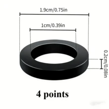 Universal 10/20pcs 4-Inch Standard Rubber O-Ring Plastic Washer Seal Gasket, Suitable For Corrugated Pipes, Shower Hoses, Faucets, Water Heaters And Control Valves. Made Of High Elasticity Wear-Resistant Rubber Material, Anti-Aging And Resistant To Cracking And Deformation, Tight Sealing And Leak-Proof, Fits 4-Inch Interface Pipelines, Easy Installation, Directly Fit Into Interface For Use - Black 4 Points - View 4