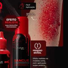 Professional Fake Red Blood SFX Makeup Halloween Costume Cosplay Horror Realistic Effect For Parties And Events - 150ml 噴霧 - 查看 3