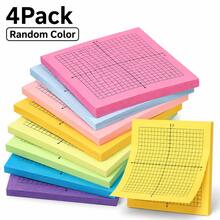 4/8pack Grid Sticky Notes Are Suitable For Office, Study, And Math Supplies. Each Piece Is 7.62x7.62cm And Comes With A Mini Grid With A Four Quadrant Grid. The Adhesive Backing Is Suitable For Drawing, Planning Tables, And Grid Paper - 3*3in - View 8