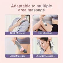 Portable Handheld Massager, USB Rechargeable Relaxation Massage Wand, Relieves Neck, Back And Waist, Muscle Relaxation And Fatigue Relief, Suitable For Office Workers And Busy Professionals, Great Gift For Holidays - Multicolor - View 7