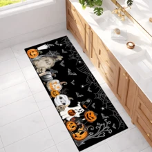 1pc, Ghost Black Cat Tomb Pattern Printed Diatomaceous Earth Kitchen Mat, Absorbent Kitchen Floor Mat, Kitchen Rug, Long Strip Foot Mat, Sink Front Mat, Halloween, Can Be Used As Halloween Gift, Halloween Decoration, Suitable For Kitchen, Bathroom, Entryway, Hallway, Laundry Room And Home Decor - Multicolor - View 9